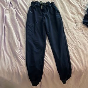 Navy High Waisted Figs Joggers Scrub Pant Sz XXS